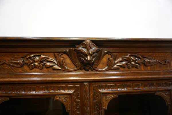 STARA PRZESZKLONA PODRĘCZNA BIBLIOTECZKA KOMODA BAREK NEORENESANS