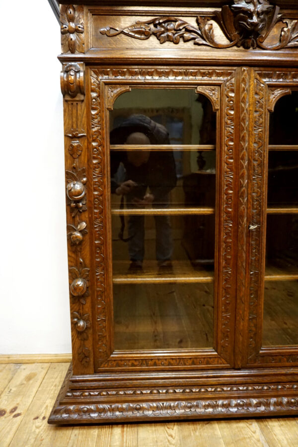 STARA PRZESZKLONA PODRĘCZNA BIBLIOTECZKA KOMODA BAREK NEORENESANS