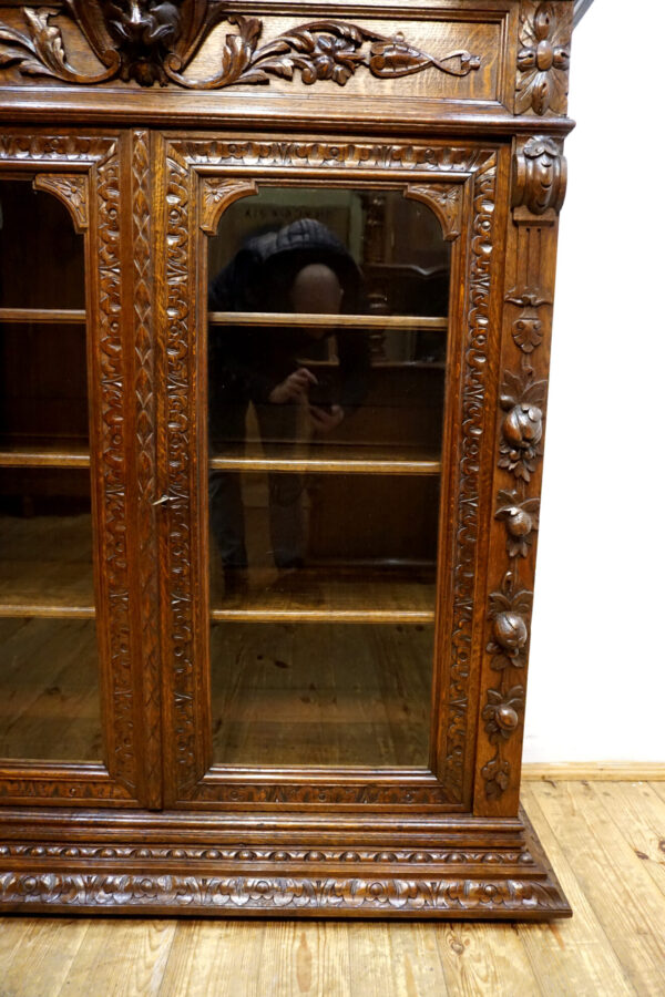 STARA PRZESZKLONA PODRĘCZNA BIBLIOTECZKA KOMODA BAREK NEORENESANS