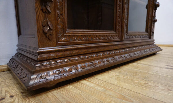 STARA PRZESZKLONA PODRĘCZNA BIBLIOTECZKA KOMODA BAREK NEORENESANS