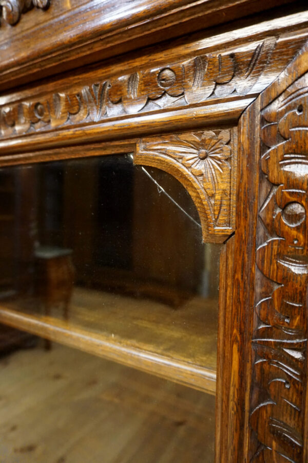 STARA PRZESZKLONA PODRĘCZNA BIBLIOTECZKA KOMODA BAREK NEORENESANS