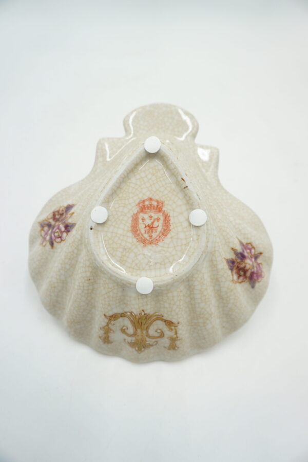 PATERKA POPIELNICZKA MYDELNICZKA PORCELANA Z BRĄZEM - ANIOŁEK