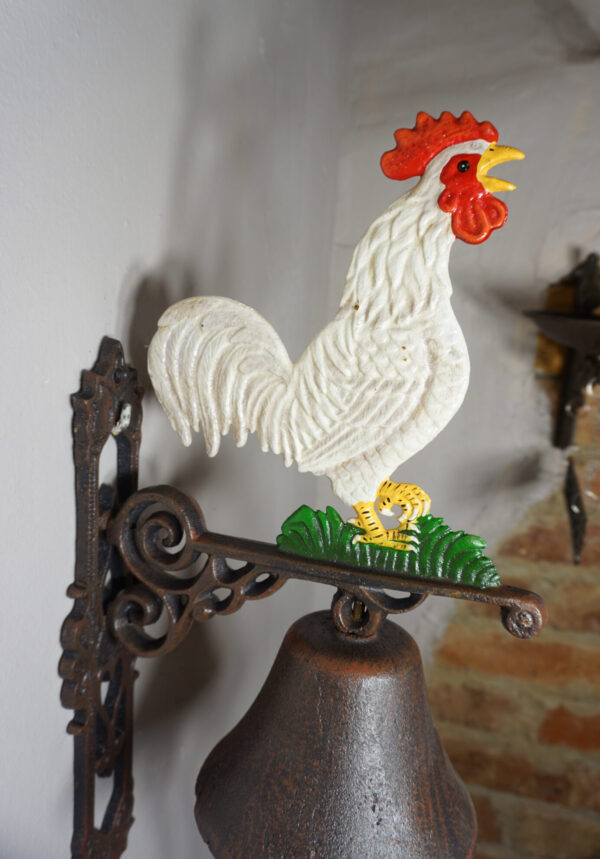 PIĘKNY ŻELIWNY DZWON DZWONECZEK KOGUT