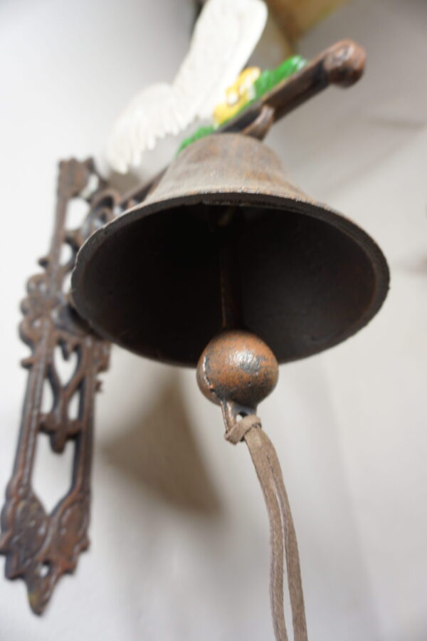 PIĘKNY ŻELIWNY DZWON DZWONECZEK KOGUT