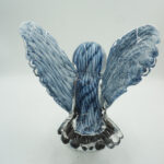 SZKŁO W STYLU MURANO, FIGURA SOWA ROZŁOŻONE SKRZYDŁA