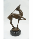 FIGURA Z BRĄZU MŁODY JELEŃ PREZENT DLA MYŚLIWEGO ART DECO