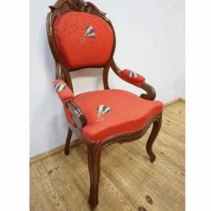 ZGRABY FOTEL KRZESŁO NIESPOTYKANE MAHOŃ LUDWIK FILIP