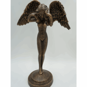 ŻELIWNA FIGURA ANIOŁ KOBIETA ZE SKRZYDŁAMI