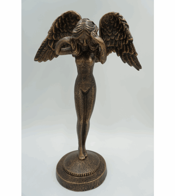 ŻELIWNA FIGURA ANIOŁ KOBIETA ZE SKRZYDŁAMI