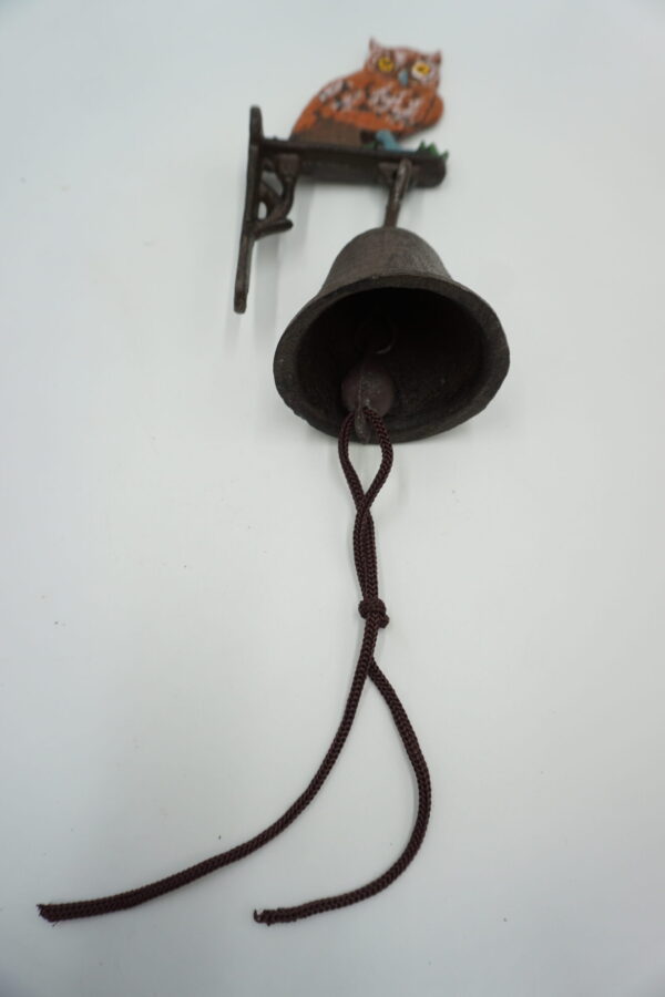 PIĘKNY ŻELIWNY DZWON DZWONECZEK SOWA