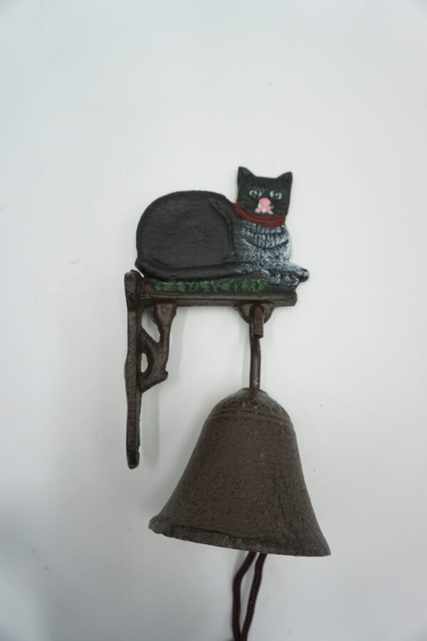 PIĘKNY ŻELIWNY DZWON DZWONECZEK KOT