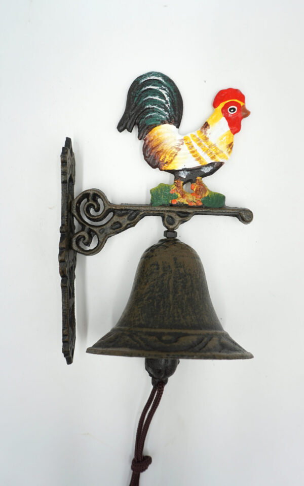 PIĘKNY ŻELIWNY DZWON DZWONECZEK KOGUT