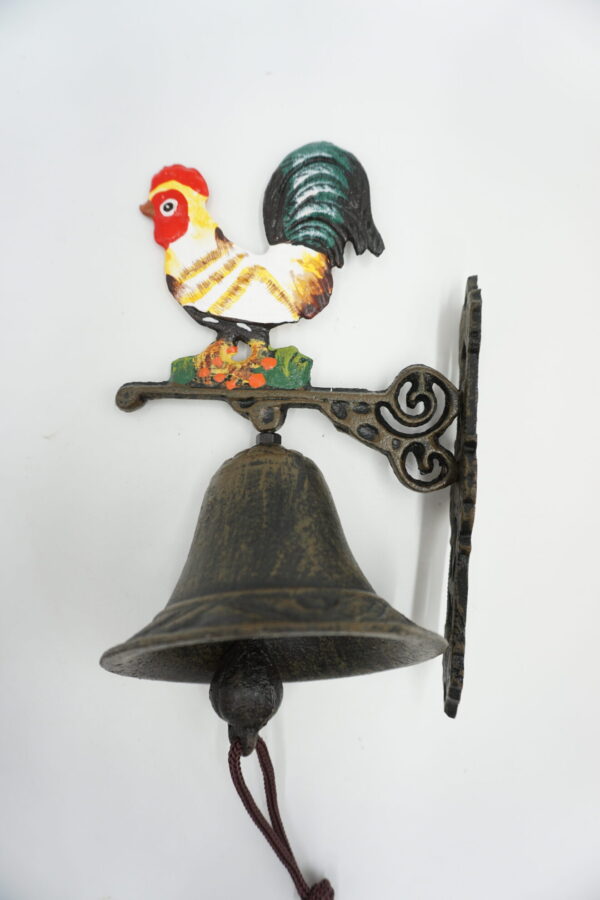 PIĘKNY ŻELIWNY DZWON DZWONECZEK KOGUT
