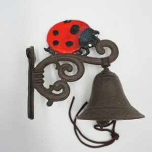 PIĘKNY ŻELIWNY DZWON DZWONECZEK BIEDRONKA