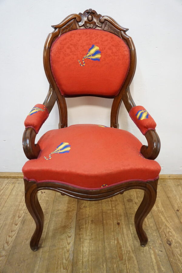 ZGRABY FOTEL KRZESŁO NIESPOTYKANE MAHOŃ LUDWIK FILIP