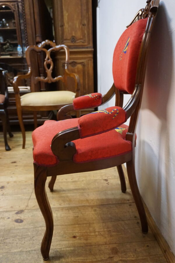 ZGRABY FOTEL KRZESŁO NIESPOTYKANE MAHOŃ LUDWIK FILIP