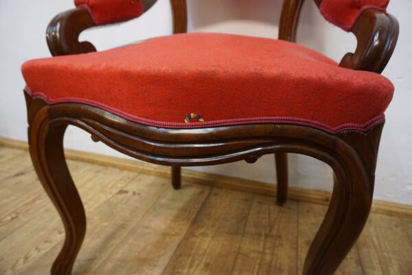 ZGRABY FOTEL KRZESŁO NIESPOTYKANE MAHOŃ LUDWIK FILIP