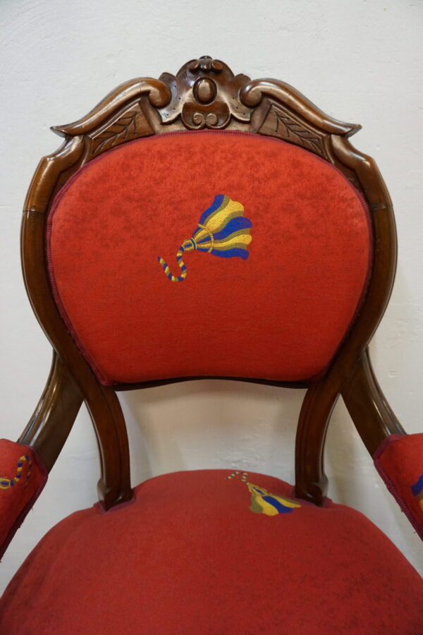 ZGRABY FOTEL KRZESŁO NIESPOTYKANE MAHOŃ LUDWIK FILIP