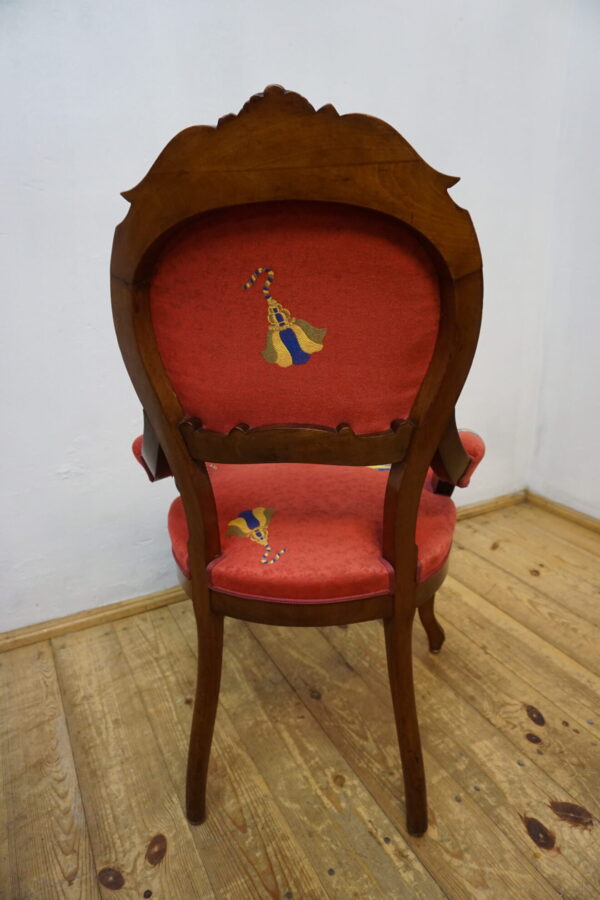 ZGRABY FOTEL KRZESŁO NIESPOTYKANE MAHOŃ LUDWIK FILIP