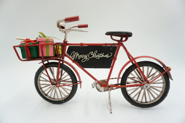 METALOWY MODEL ROWER MERRY CHRISTMAS DEKORACJA ŚWIĄTECZNA PREZENT