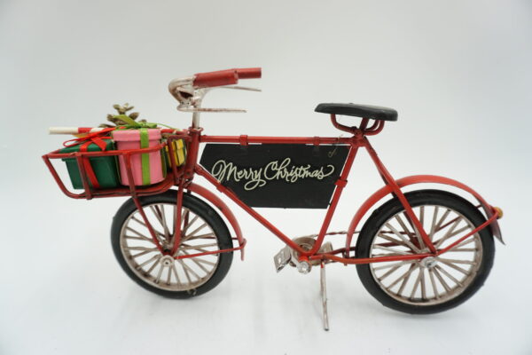 METALOWY MODEL ROWER MERRY CHRISTMAS DEKORACJA ŚWIĄTECZNA PREZENT