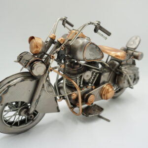 METALOWY MODEL MOTOR SREBRNO ZŁOTY PREZENT