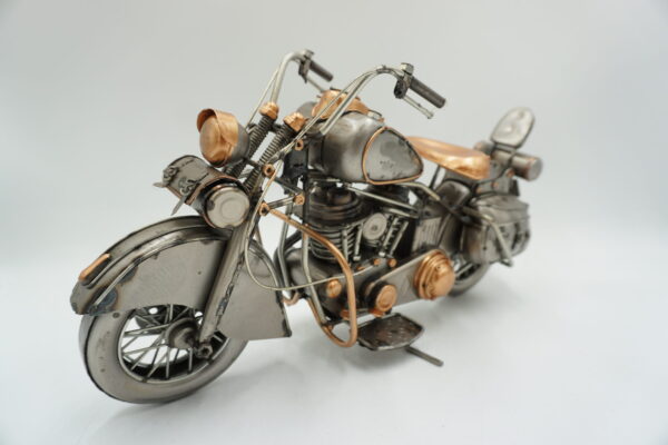 METALOWY MODEL MOTOR SREBRNO ZŁOTY PREZENT