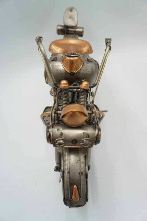 METALOWY MODEL MOTOR SREBRNO ZŁOTY PREZENT