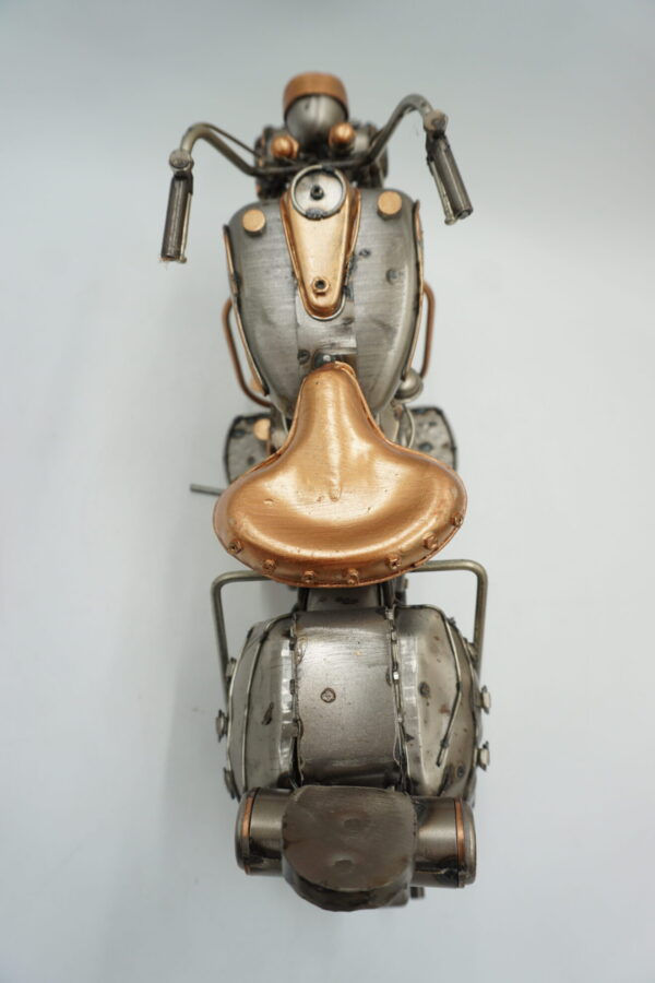 METALOWY MODEL MOTOR SREBRNO ZŁOTY PREZENT