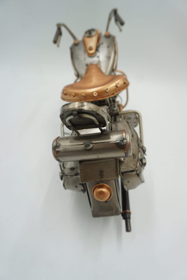 METALOWY MODEL MOTOR SREBRNO ZŁOTY PREZENT