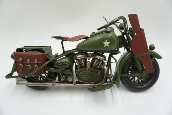 METALOWY MODEL MOTOR MOTOCYKL WOJSKOWY PREZENT