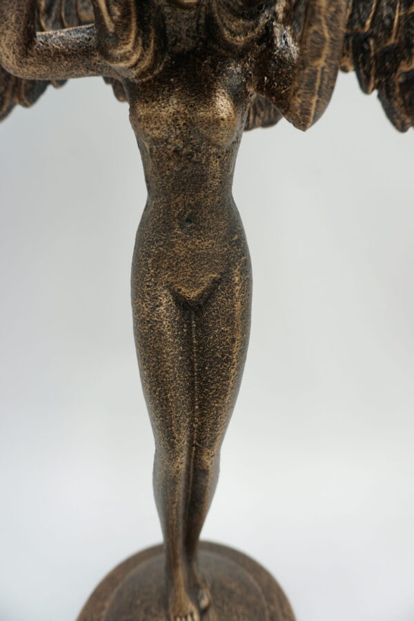 ŻELIWNA FIGURA ANIOŁ KOBIETA ZE SKRZYDŁAMI