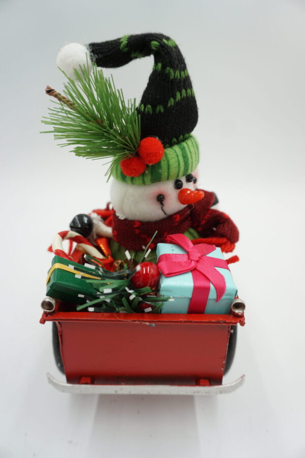 METALOWY MODEL ROWER ŚWIĄTECZNY BAŁWAN PREZENTY I CHOINKA DEKORACJA PREZENT