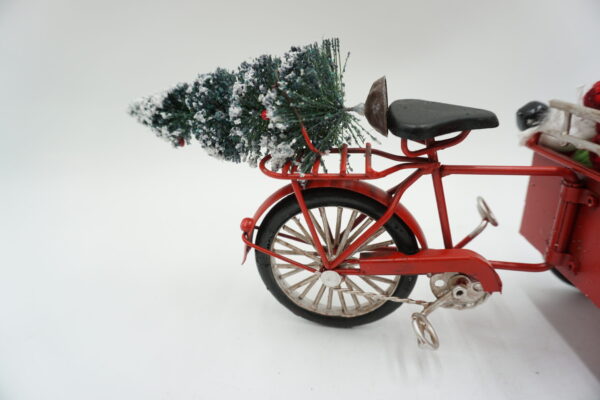 METALOWY MODEL ROWER ŚWIĄTECZNY BAŁWAN PREZENTY I CHOINKA DEKORACJA PREZENT