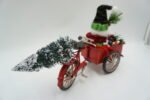 METALOWY MODEL ROWER ŚWIĄTECZNY BAŁWAN PREZENTY I CHOINKA DEKORACJA PREZENT
