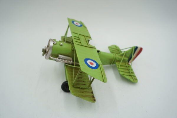 METALOWY MODEL SAMOLOCIK ZIELONY DEKORACJA PREZENT