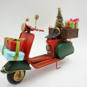 METALOWY MODEL SKUTER ŚWIĄTECZNY DEKORACJA PREZENT