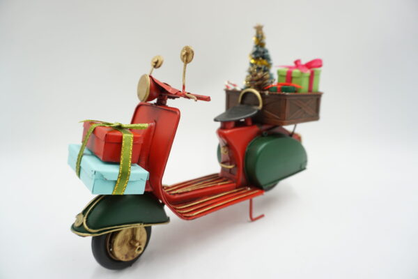 METALOWY MODEL SKUTER ŚWIĄTECZNY DEKORACJA PREZENT
