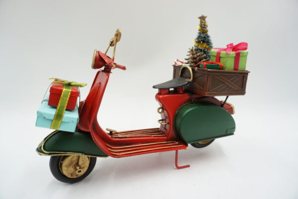 METALOWY MODEL SKUTER ŚWIĄTECZNY DEKORACJA PREZENT