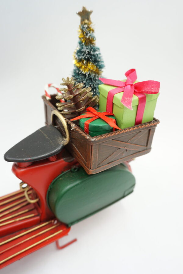 METALOWY MODEL SKUTER ŚWIĄTECZNY DEKORACJA PREZENT