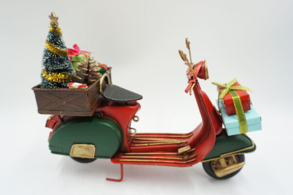 METALOWY MODEL SKUTER ŚWIĄTECZNY DEKORACJA PREZENT