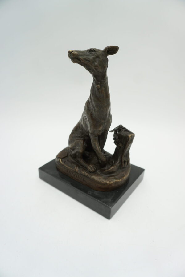 FIGURA Z BRĄZU PIES PIESEK RASA CHART