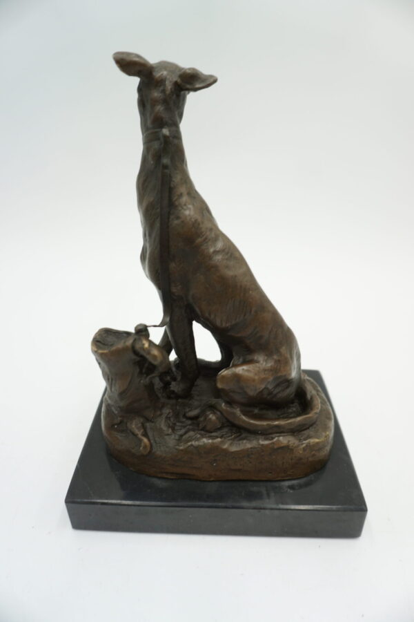 FIGURA Z BRĄZU PIES PIESEK RASA CHART