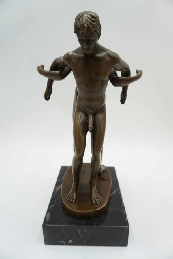 FIGURA Z BRĄZU AKT NADZY MĘŻCZYŹNI - GEJE