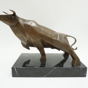 FIGURA Z BRĄZU BYK ART DECO