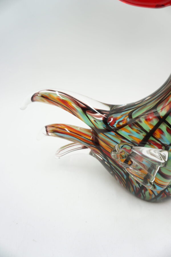 SZKŁO MURANO, FIGURA KOLOROWY KOGUT