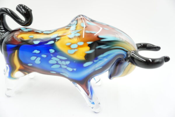 SZKLANA FIGURA STYL MURANO, BYK SYMBOL SIŁY GIEŁDA HOSSA