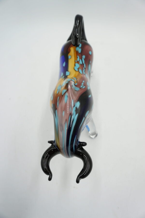 SZKLANA FIGURA STYL MURANO, BYK SYMBOL SIŁY GIEŁDA HOSSA