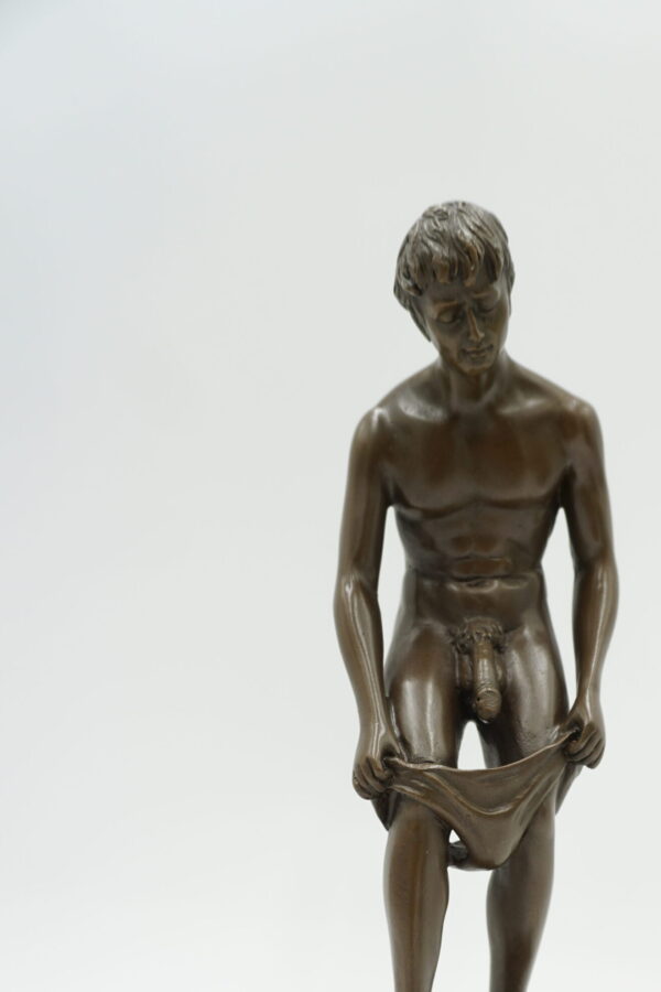 FIGURA Z BRĄZU AKT MĘSKI NAGI MĘŻCZYZNA