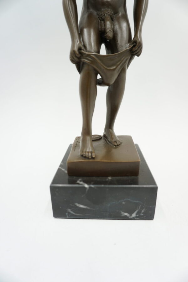 FIGURA Z BRĄZU AKT MĘSKI NAGI MĘŻCZYZNA